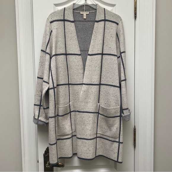 Eileen Fisher Sweaters - Eileen Fisher Plaid Wool Sweater Coat
